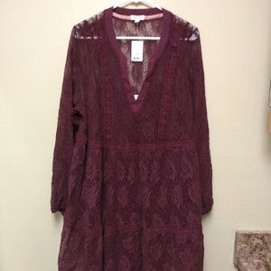 NWT! Skyler & Jade 2X Rose Plum 2 Piece Dress